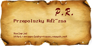Przepolszky Rózsa névjegykártya