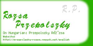rozsa przepolszky business card